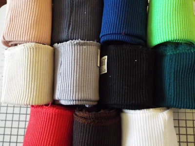 3 pcs Set Of Elastic Rib Fabric - 1 x Waistband 80cm, 2 x Cuffs 14cm /width 7 cm - Image 1 of 2