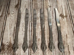 Oneida Raphael  Dinner Knives x 6  Distinction Deluxe HH Stainless Steel LOOK!! - Picture 1 of 10