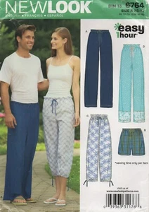 New Look Sewing Pattern 6764 EASY Unisex Trousers & Shorts Size XS - XL New - Picture 1 of 13