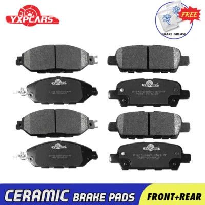 Front &Rear Ceramic Brake Pads For 2017 2016 2015 2014 2013 Nissan Pathfinder - Image 1 of 4