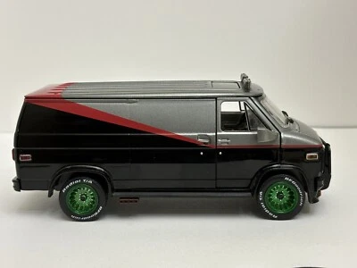 Chase The A-Team Van Greenlight 1:24 1983 GMC Vandura máquina verde LEER DESCRIPCIÓN Foto 1 de 4