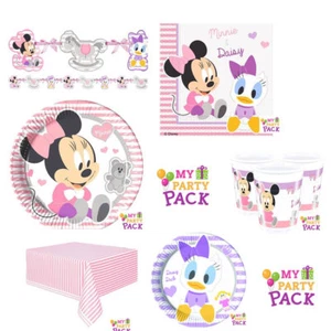 PLATOS DE FIESTA PATO MARGARITA BEBÉ MINNIE MOUSE BAUTIZO DISNEY - Imagen 1 de 8