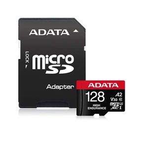 Karta ADATA High Endurance microSDXC/SDHC UHS-I, AUSDX128GUI3V30SHA2-RA1 - Zdjęcie 1 z 6
