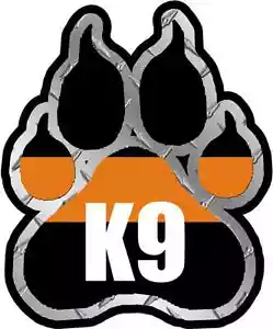 "Calcomanía de vinilo delgada línea naranja" SAR K-9 de 3" para búsqueda unidad de rescate perro - Imagen 1 de 1