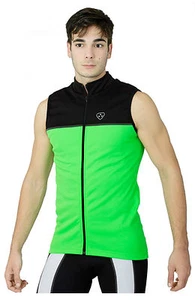 CYCLING JACKET SLEEVELESS HIGHLY VISIBLE HI VIZ WATERPROOF RUNNING HORSE RIDING - Picture 1 of 2