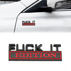 1 Pcs Fuck-It Edition Logo Emblem Badge Decal Car Sticker Decorative Black