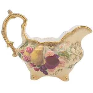 Jarra de leche Hammersley Bone China patrón de frutas crema R J Billings inglés - Imagen 1 de 13