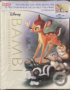 BAMBI (Disney Blu-ray/DVD/Digital HD) TARGET EXCLUSIVE STORYBOOK - BRAND NEW - Picture 1 of 2
