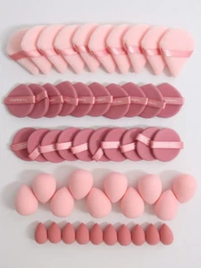 50PCS Beauty Makeup Blending Set Cream Foundation Concealer Flawless Sponge Puff - Picture 1 of 23
