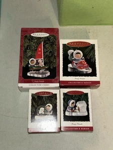 4 adornos Hallmark Frosty Friends años 80’s y 90’s barco esquimal oso husky en caja - Imagen 1 de 2