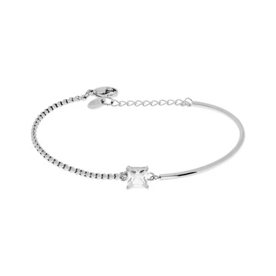 Bracciale Liu Jo Donna Acciaio Metà Rigido Metà Catena Zircone Centrale _LJ2536 - Immagine 1 di 2
