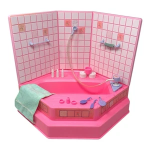 Vintage Barbie Doll Sweet Roses Bath Magical Mansion 1990 W/ Accessories - Picture 1 of 13
