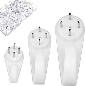 60pcs Non-Trace Picture Hooks for Hard Wall, Picture Hanging Kit for Picture Fra - Picture 1 of 7