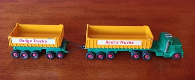 Matchbox King Size K16 Dodge Tractor With Tandem Fruehauf Dump Trailers - Image 1 of 4