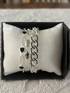 bomb party luxe layer Armband Edition Born to be a Leader Black Onyx Silber Pl - Bild 1 von 5