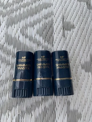 Max Factor shimmer Pan Stick Foundation 9g  x3 shade is 001 - Image 1 of 4