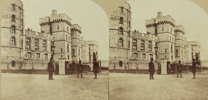 1850s 1860s Windsor Castle People Royal England Early Victorian Stereoview Photo - Picture 1 of 3