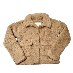 NWT Abercrombie Kids Teddy Sherpa Fleece Jacket Size 7/8 - Picture 1 of 5