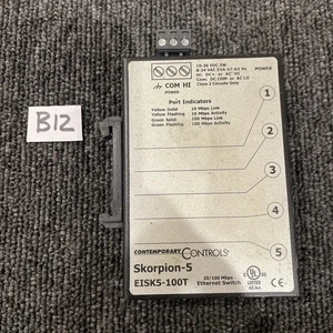 CONTEMPORARY CONTROLS Skorpion-5 EISK5-100T 10/100Mbps Ethernet Switch - Afbeelding 1 van 5