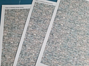N Gauge Model Railway Printed Dry Stone Wall Paper for Scenery Building - Picture 1 of 6