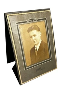 Antike Schrankkarte Dapper Teenager Junge Sepia stehend Papprahmen 20er Jahre - Bild 1 von 14