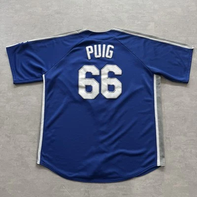 Los Angeles Dodgers Yasiel Puig #66 Blue Jersey MLB Genuine Merchandise Men's XL - Image 1 of 4