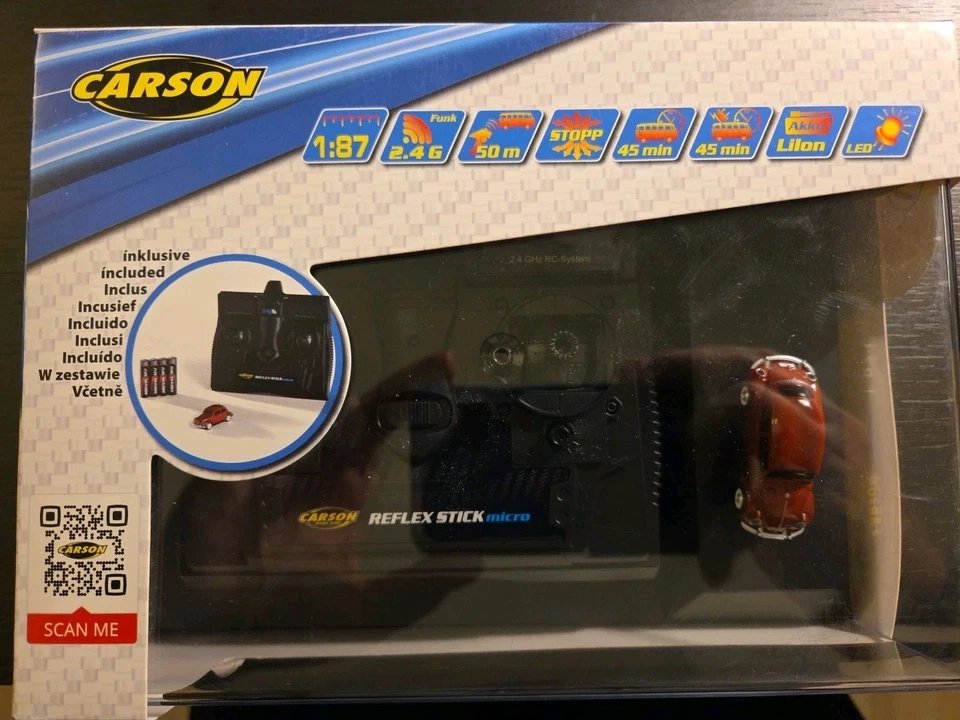 Carson 500504147 - 1:87 VW Beetle rot 2.4G 100% RTR   Neuware - Bild 1 von 4