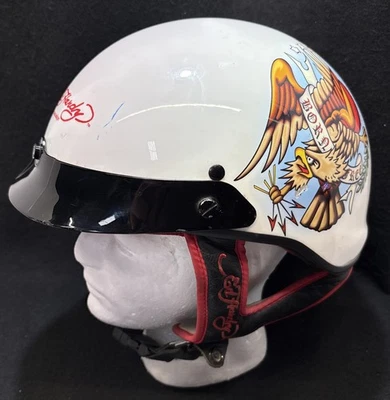 Ed Hardy Christian Audigier Shorty ½ Helmet DOT Size Medium - Image 1 of 4
