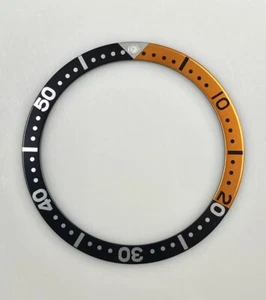 Inserto de bisel plano de aluminio Seiko negro/naranja 38 mm para buzo para hombre SKX007/009/011 - Imagen 1 de 4