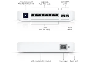 Ubiquiti | Enterprise Switch 8 2.5GbE PoE+ Ports, 2 10G SFP Ports Desktop Mounte - Picture 1 of 2