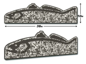 SeaDek 36" Trout Fish Ruler Marine EVA 3M Stick On Fly Fishing -SnowCamo/DGray - Foto 1 di 6