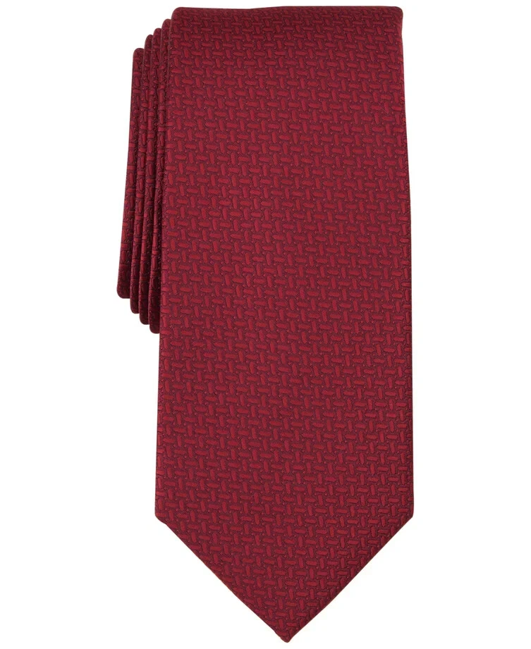 Alfani Men's Red Edson Mini-Link Slim Tie 57