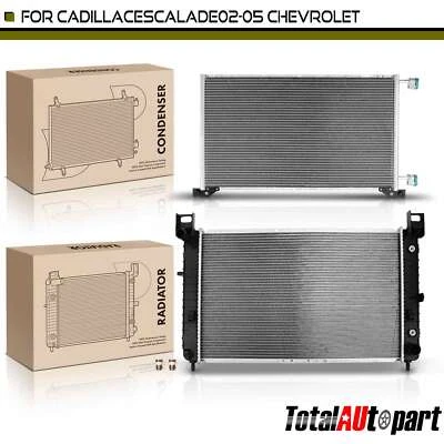 Kit de refrigeración de radiador y condensador de CA para Chevrolet Tahoe 00-06 Cadillac Escalade Foto 1 de 4