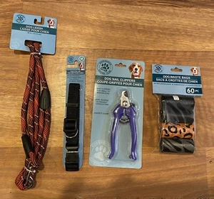 Dog Leash (48”), Collar (M), Waste Bags and Nail Clipper - All New Dog Walk SET - Picture 1 of 1