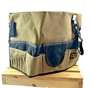 CLC 5 Gal Bucket Tool Organizer Polyester brown & Black multi pockets pre-owned - Picture 1 of 5