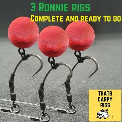 3 Ronnie Rig / korda Spinner Rig / ready made carp rig / WINTER / NEW 2025 - Image 1 of 4