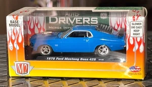 M2 1970 Ford Mustang Boss 429 1:64 Blue MIB Diecast Auto-Drivers - Picture 1 of 1