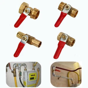 Valvola a sfera ottone maschio femmina connettore filettato 1/8'' 1/4'' 3/8'' 1/2'' - Foto 1 di 7