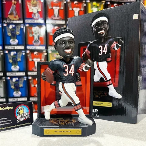 WALTER PAYTON Chicago Bears Framed Jersey Showcase NFL Exclusive Bobblehead Cover