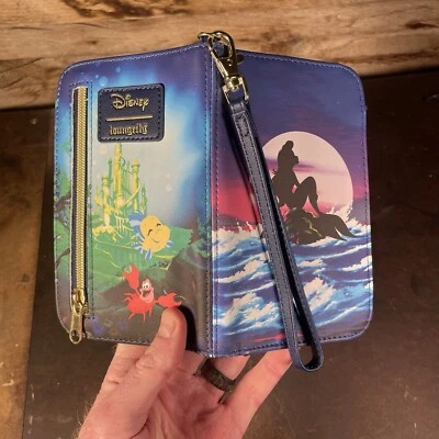 Бумажник Loungefly Disney The Little Mermaid на молнии вокруг, НОВАЯ ОТКРЫТАЯ КОРОБКА - Изображение 1 из 4