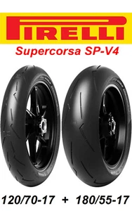 PIRELLI DIABLO SUPERCORSA SP-V4 TIRE SET 120/70R17 + 180/55R17 BUELL - Picture 1 of 2