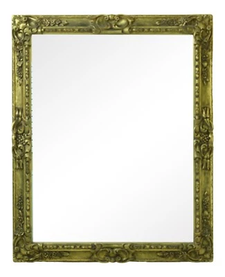 53159EC: Antique Italian Gold Gilt Wood Carved Frame Mirror - Image 1 of 4