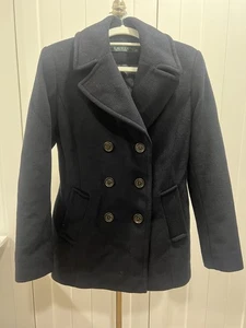Chaquetón Ralph Lauren mezcla lana sarga talla 6 - Imagen 1 de 12