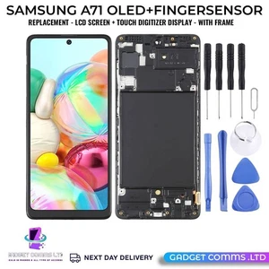 Samsung Galaxy A71 A715 OLED LCD Display Touchscreen Digitizer + Rahmen Schwarz NEU - Bild 1 von 2
