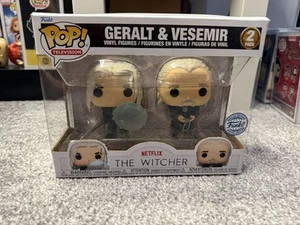 Funko Pop! The Witcher Geralt and Vesemir ¡Paquete de 2 exclusivo! ¡Raro y abovedado! - Imagen 1 de 6