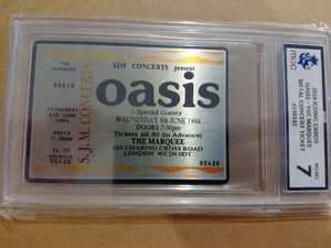 Oasis - Tarjetas icónicas - Boleto de metal The Marquee 8 de junio de 1994 calificado MGC7 - Imagen 1 de 4