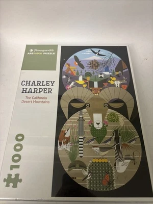 Pomegranate Jigsaw Puzzle Charley Harper The California Desert Mountains 1000 PC - Image 1 of 3