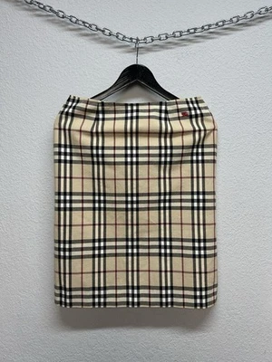 Falda lápiz Burberry Nova Check beige talla 38/M para mujer Foto 1 de 4