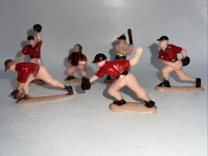 6 Vintage 1950s Plastic Baseball Players Figures Cake Toppers Decorations-2” Tal - Picture 1 of 7