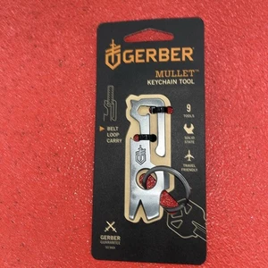 Gerber Mullet Solid Keychain Belt Loop 9 Tools Stonewash New & Ready to Ship! - Picture 1 of 4